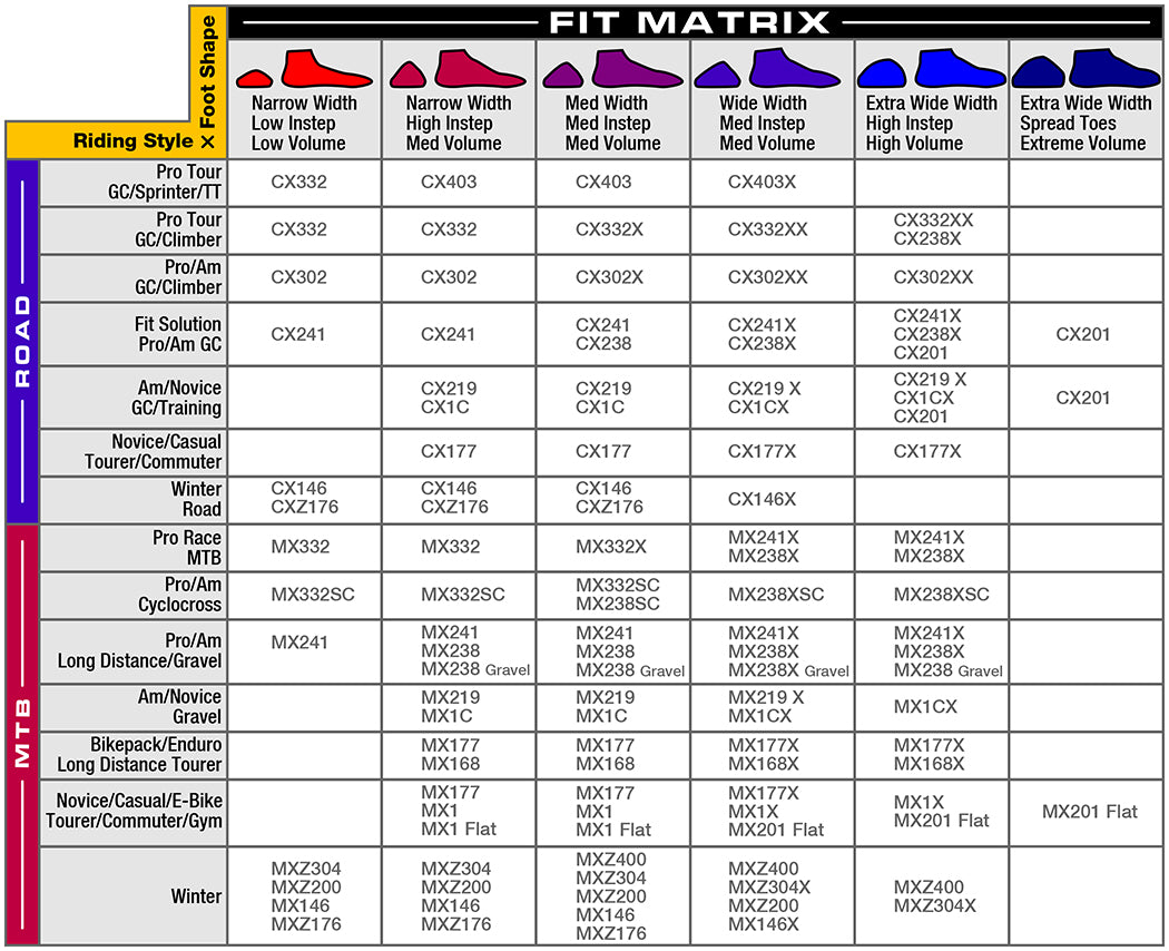 Lake shoes size chart Clearance