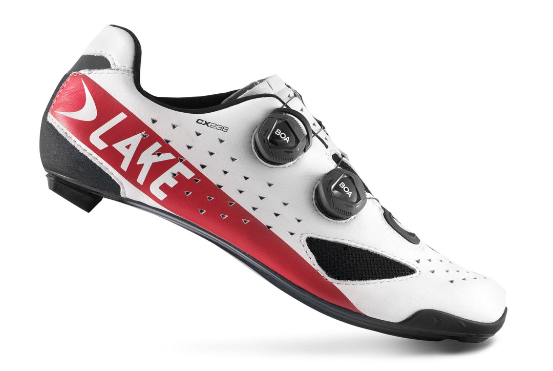 Lake Cx238 Wide Zapatillas Ciclista - Hombre Blanco/Blanco Clarino  Microfibra, 43.0, Microfibra Clarino Blanco/Blanco